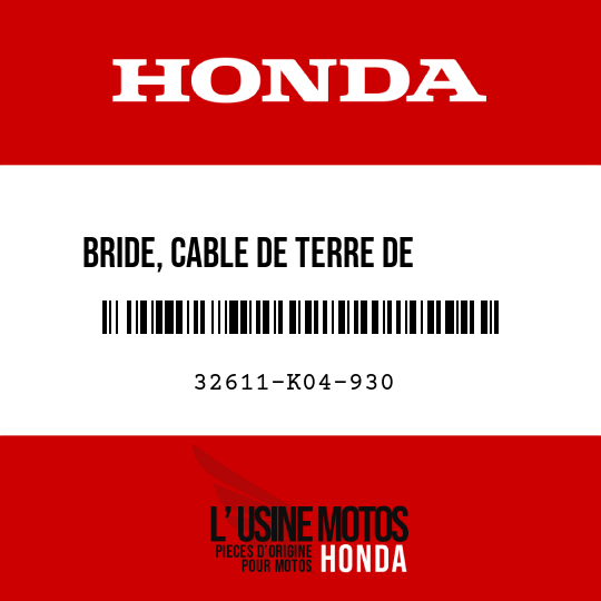image de 32611-K04-930 BRIDE, CABLE DE TERRE DE      BATTERIE