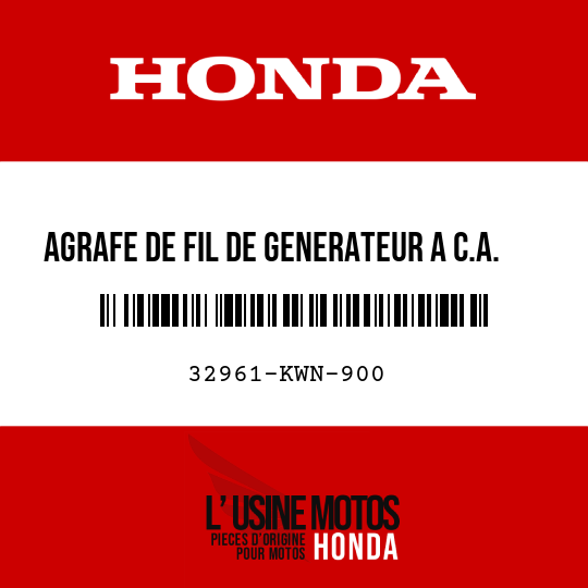 image de 32961-KWN-900 AGRAFE DE FIL DE GENERATEUR A C.A.