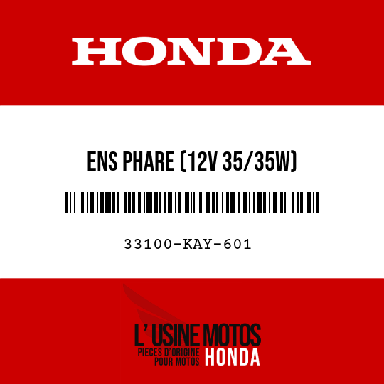 image de 33100-KAY-601 ENS PHARE (12V 35/35W)
