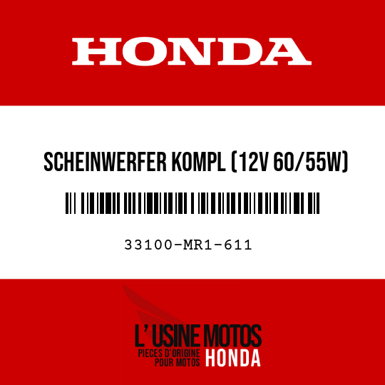 image de 33100-MR1-611 SCHEINWERFER KOMPL (12V 60/55W)