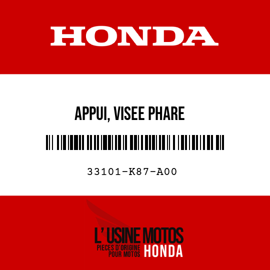 image de 33101-K87-A00 APPUI, VISEE PHARE