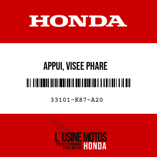 image de 33101-K87-A20 APPUI, VISEE PHARE