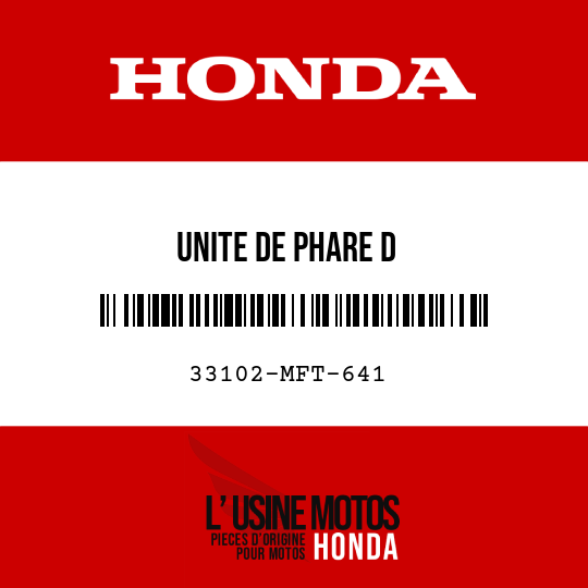 image de 33102-MFT-641 UNITE DE PHARE D