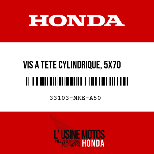 image de 33103-MKE-A50 VIS A TETE CYLINDRIQUE, 5X70