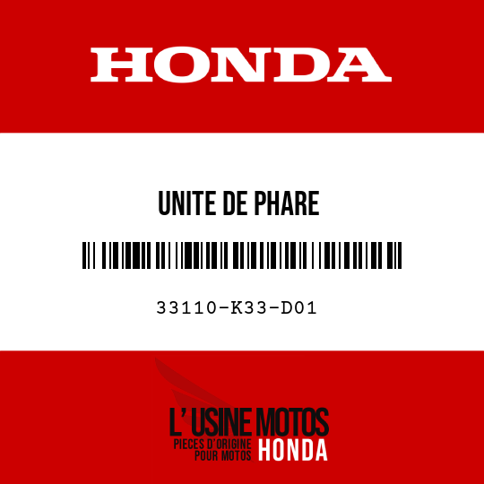 image de 33110-K33-D01 UNITE DE PHARE