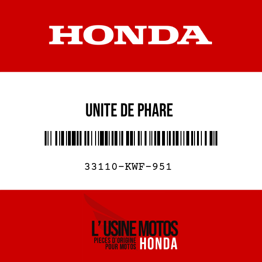 image de 33110-KWF-951 UNITE DE PHARE