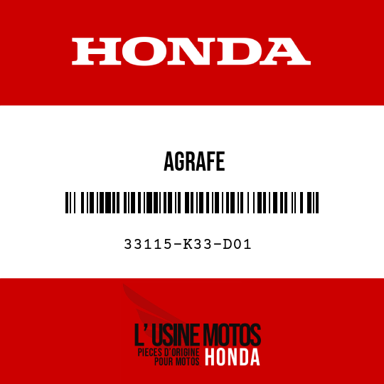 image de 33115-K33-D01 AGRAFE