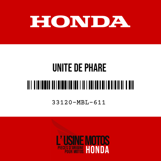 image de 33120-MBL-611 UNITE DE PHARE