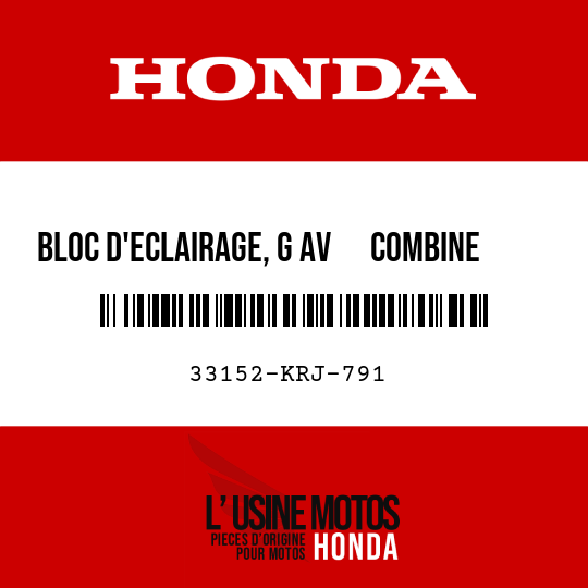 image de 33152-KRJ-791 BLOC D'ECLAIRAGE, G AV      COMBINE