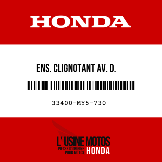 image de 33400-MY5-730 ENS. CLIGNOTANT AV. D.