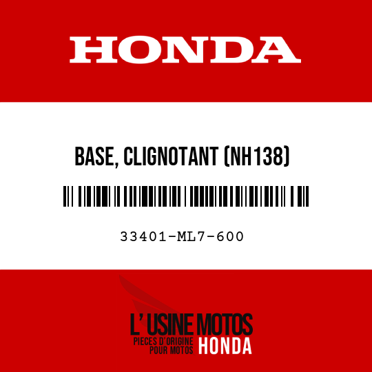 image de 33401-ML7-600 BASE, CLIGNOTANT (NH138)