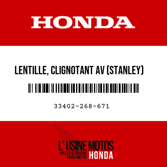 image de 33402-268-671 LENTILLE, CLIGNOTANT AV (STANLEY)