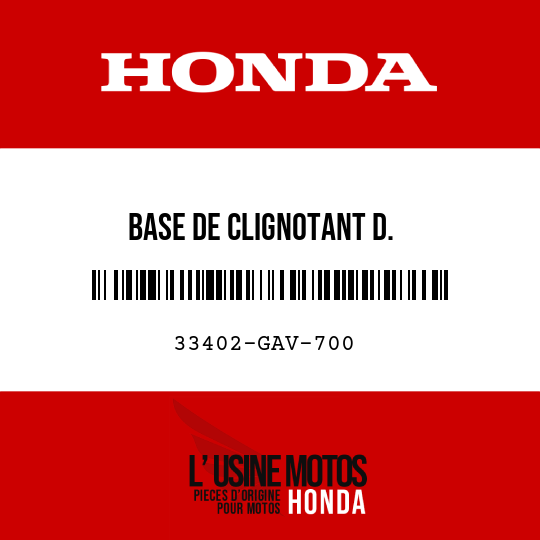 image de 33402-GAV-700 BASE DE CLIGNOTANT D.