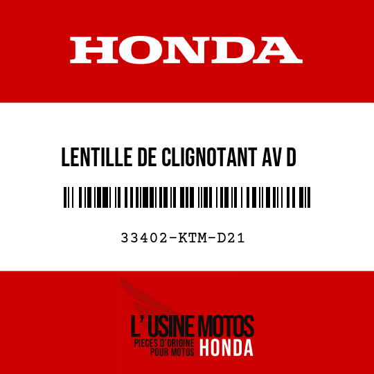 image de 33402-KTM-D21 LENTILLE DE CLIGNOTANT AV D