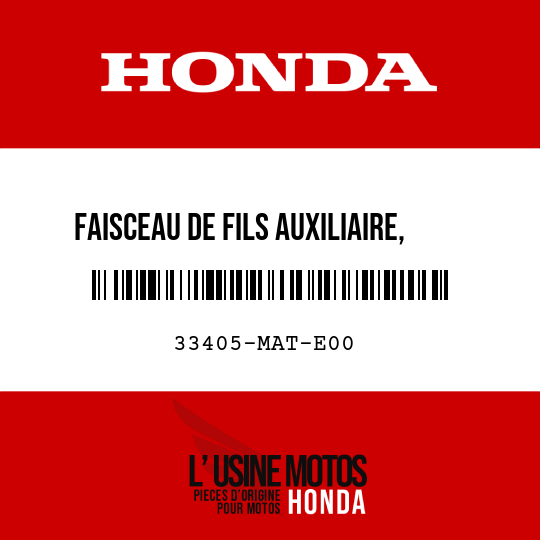 image de 33405-MAT-E00 FAISCEAU DE FILS AUXILIAIRE,  CLIGNOTANT AV