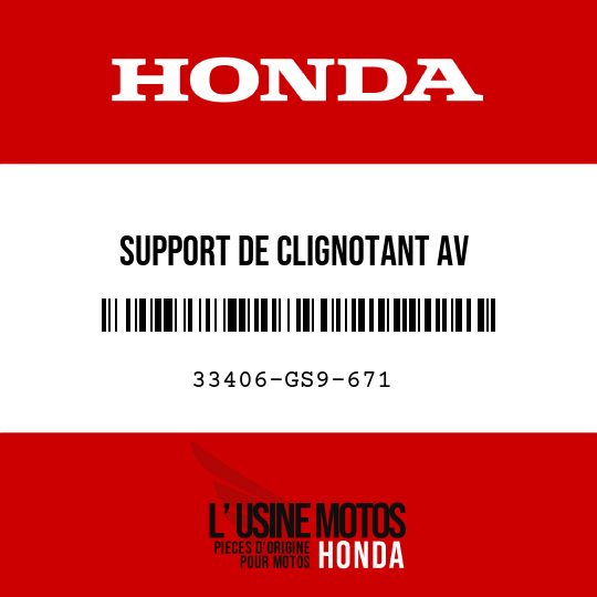 image de 33406-GS9-671 SUPPORT DE CLIGNOTANT AV