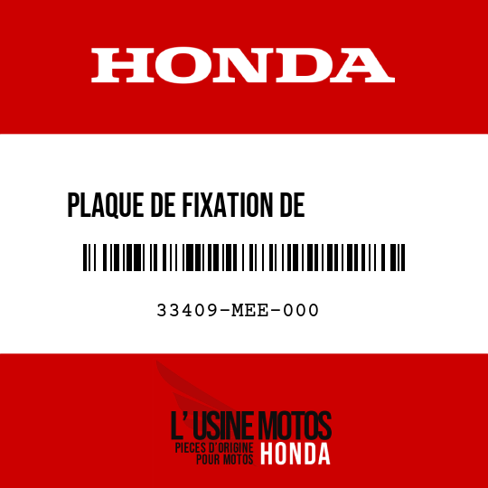 image de 33409-MEE-000 PLAQUE DE FIXATION DE         CLIGNOTANT