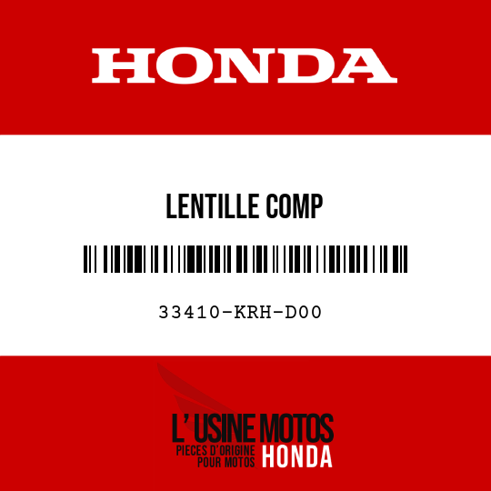 image de 33410-KRH-D00 LENTILLE COMP