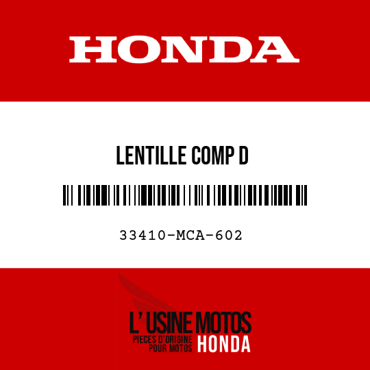 image de 33410-MCA-602 LENTILLE COMP D