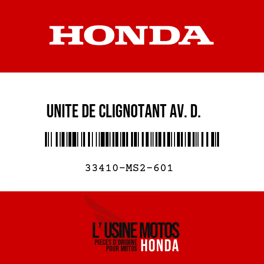 image de 33410-MS2-601 UNITE DE CLIGNOTANT AV. D.