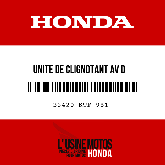 image de 33420-KTF-981 UNITE DE CLIGNOTANT AV D