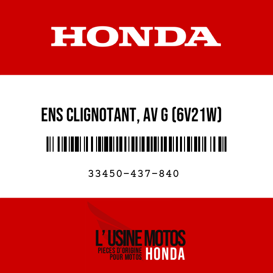 image de 33450-437-840 ENS CLIGNOTANT, AV G (6V21W)