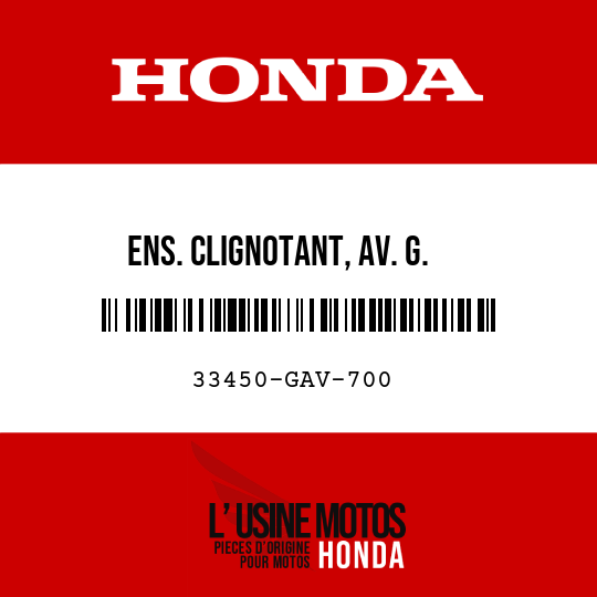 image de 33450-GAV-700 ENS. CLIGNOTANT, AV. G.