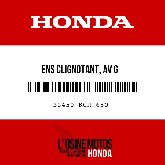 image de 33450-KCH-650 ENS CLIGNOTANT, AV G