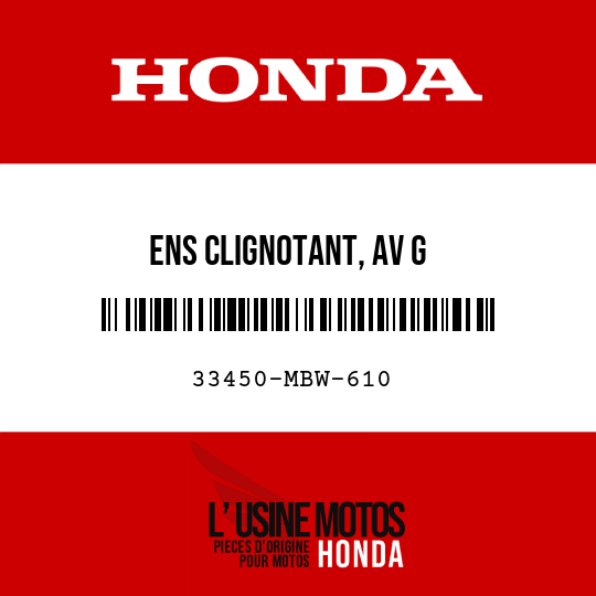 image de 33450-MBW-610 ENS CLIGNOTANT, AV G