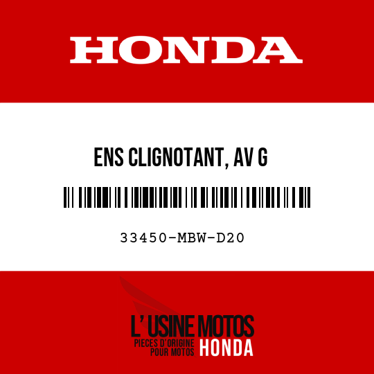 image de 33450-MBW-D20 ENS CLIGNOTANT, AV G