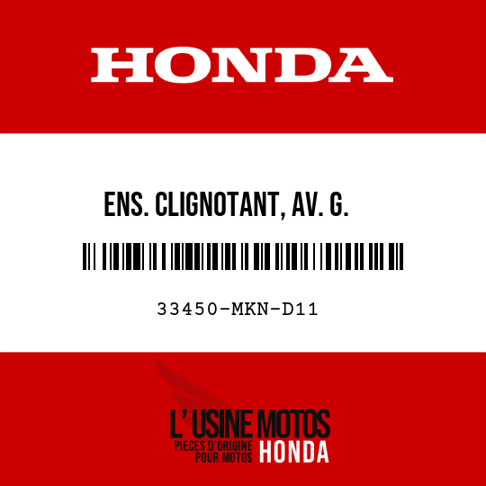 image de 33450-MKN-D11 ENS. CLIGNOTANT, AV. G.