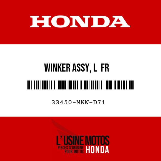 image de 33450-MKW-D71 WINKER ASSY, L  FR