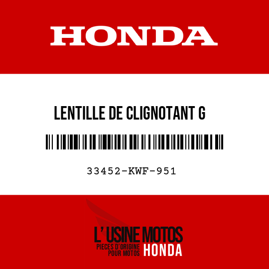 image de 33452-KWF-951 LENTILLE DE CLIGNOTANT G