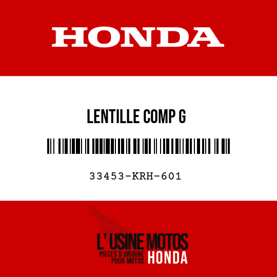 image de 33453-KRH-601 LENTILLE COMP G