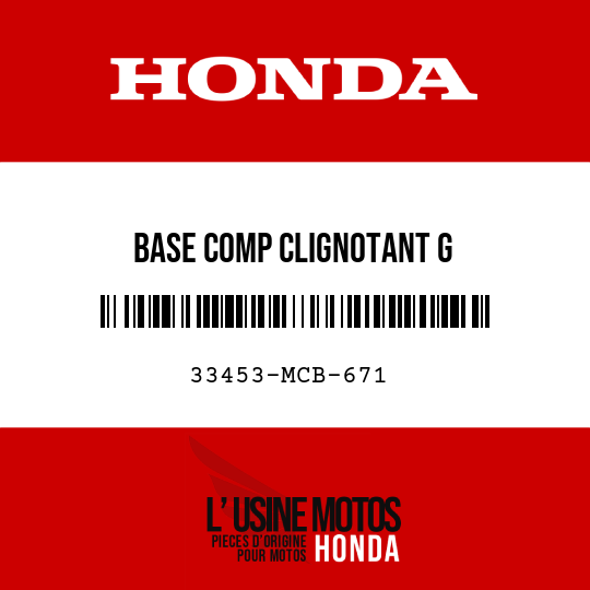 image de 33453-MCB-671 BASE COMP CLIGNOTANT G