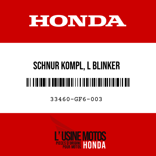 image de 33460-GF6-003 SCHNUR KOMPL, L BLINKER