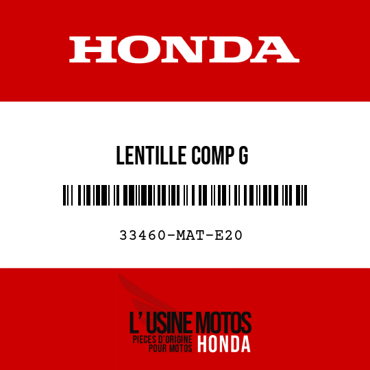 image de 33460-MAT-E20 LENTILLE COMP G