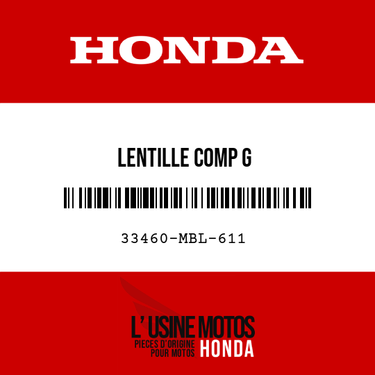 image de 33460-MBL-611 LENTILLE COMP G