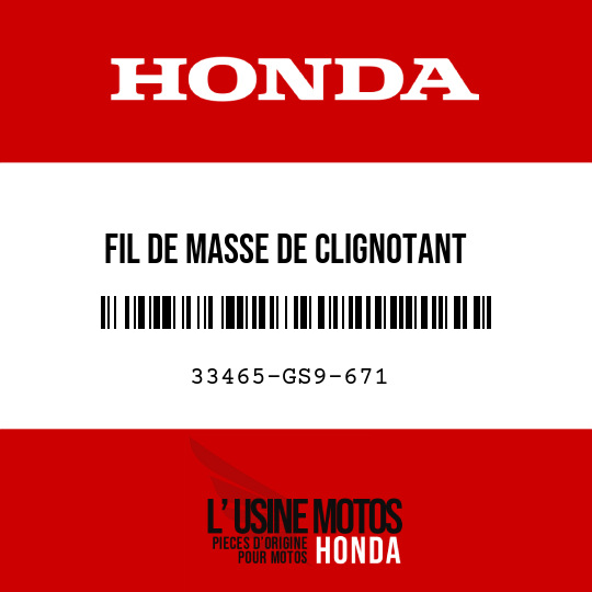 image de 33465-GS9-671 FIL DE MASSE DE CLIGNOTANT