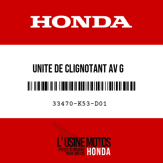 image de 33470-K53-D01 UNITE DE CLIGNOTANT AV G