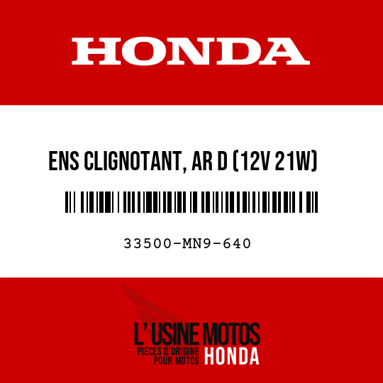 image de 33500-MN9-640 ENS CLIGNOTANT, AR D (12V 21W)