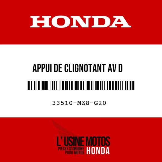 image de 33510-MZ8-G20 APPUI DE CLIGNOTANT AV D