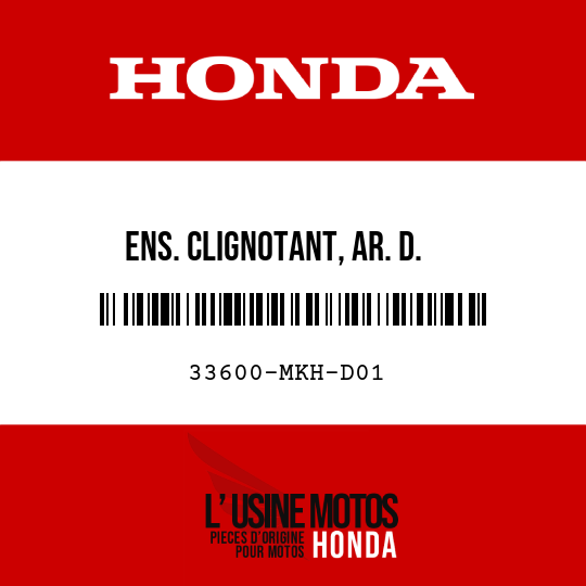 image de 33600-MKH-D01 ENS. CLIGNOTANT, AR. D.