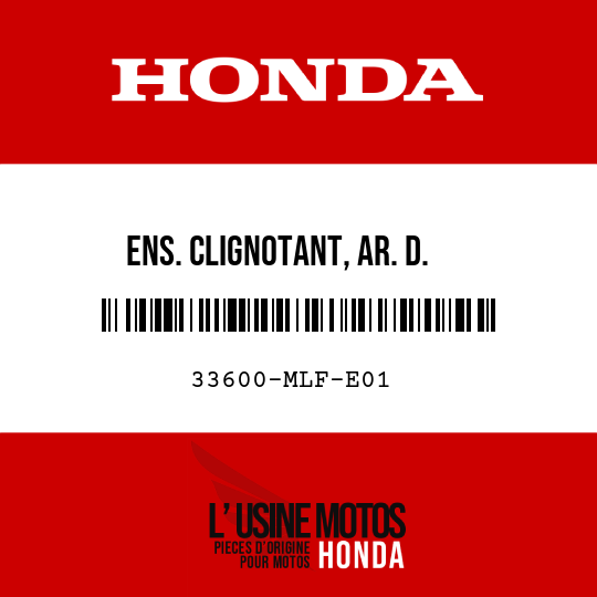 image de 33600-MLF-E01 ENS. CLIGNOTANT, AR. D.