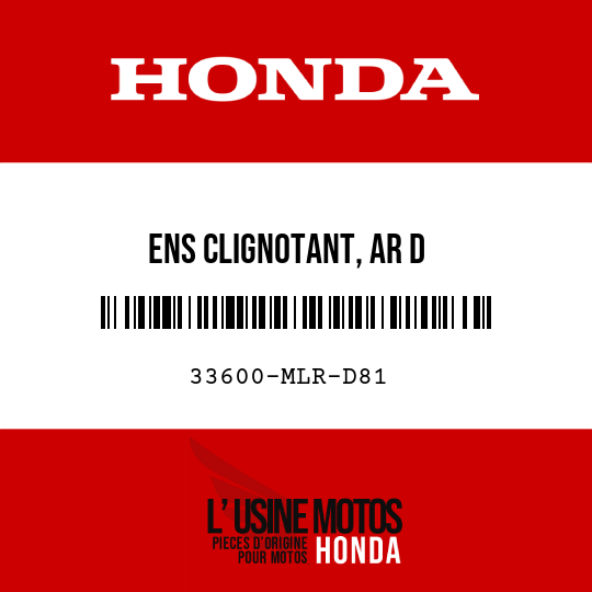 image de 33600-MLR-D81 ENS CLIGNOTANT, AR D