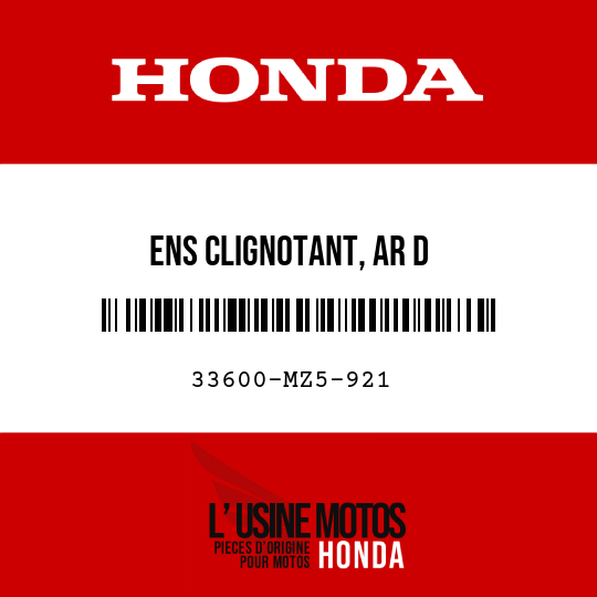 image de 33600-MZ5-921 ENS CLIGNOTANT, AR D