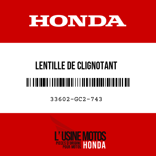image de 33602-GC2-743 LENTILLE DE CLIGNOTANT