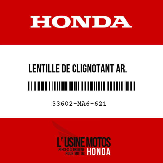 image de 33602-MA6-621 LENTILLE DE CLIGNOTANT AR.