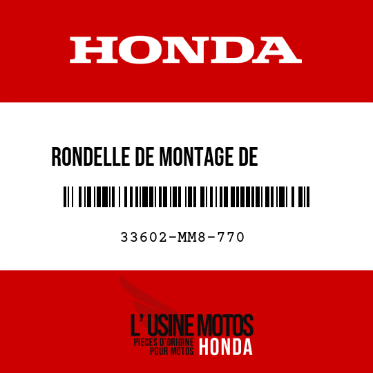 image de 33602-MM8-770 RONDELLE DE MONTAGE DE        CLIGNOTANT
