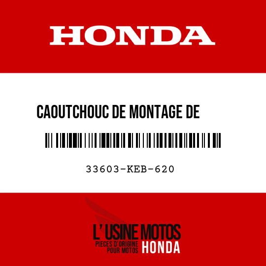 image de 33603-KEB-620 CAOUTCHOUC DE MONTAGE DE      CLIGNOTANTE AR